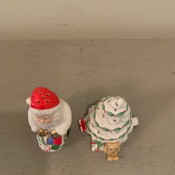 Lenox Christmas Tree And Santa Salt And Pepper Shakers - Picture 5 of 7
